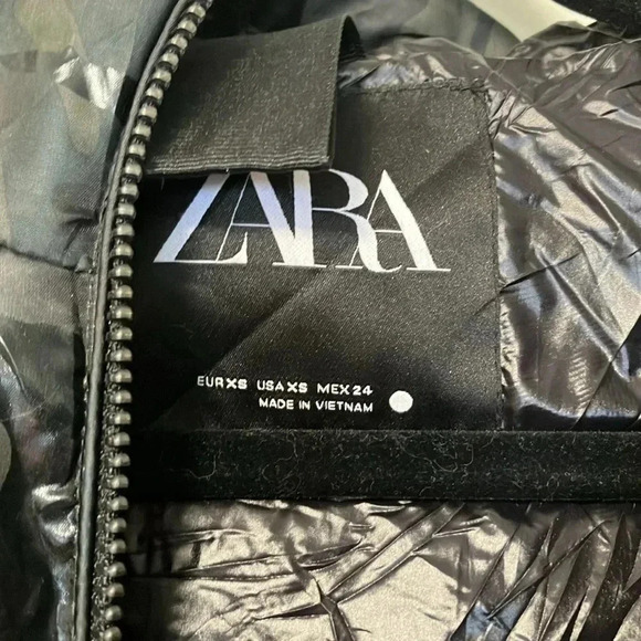 Zara camo  crop puffer hooded jacket - Picture 5 of 8